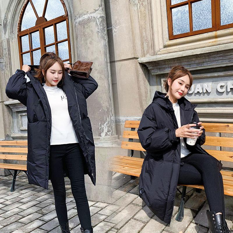 Cotton-padded Clothes Women's Mid-length Korean Style Loose Padded Jacket Student Bread Coat Women's Loose Padded Winter Jacket