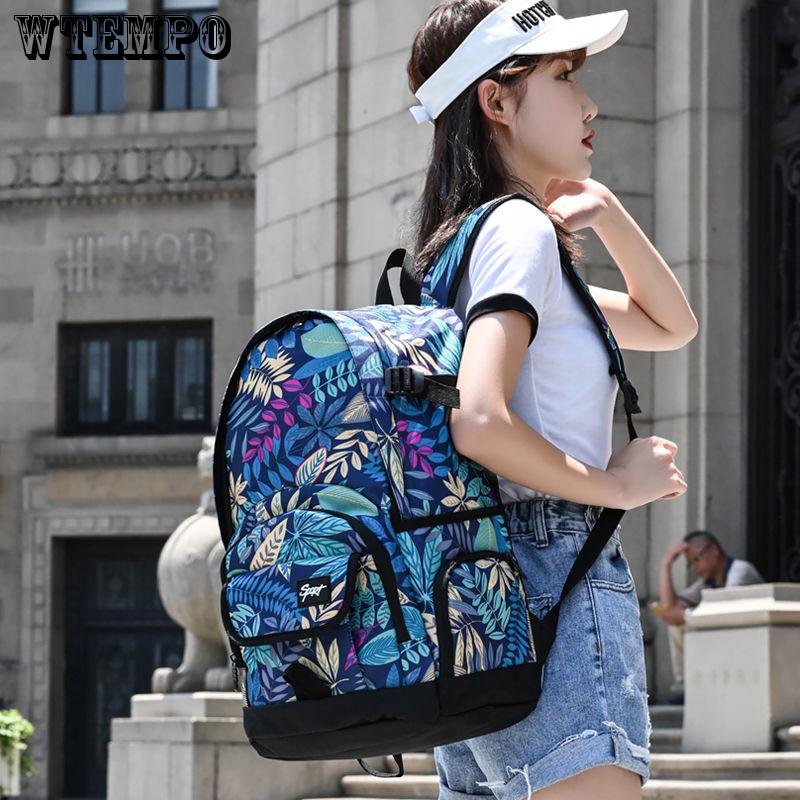 Backpack Unisex Portable Shopping Shoulder Bag Ultralight Travel Backpack