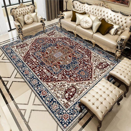 Retro Carpet Nordic Folk Style Living Room Coffee Table Blanket Household Persian Carpet Full Bedroom Bedside Carpet