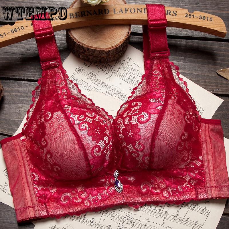 Female Brassiere Lingerie Plus Size C D Cup Push Up Seamless Comfortable Full Coverage Unlined Bra