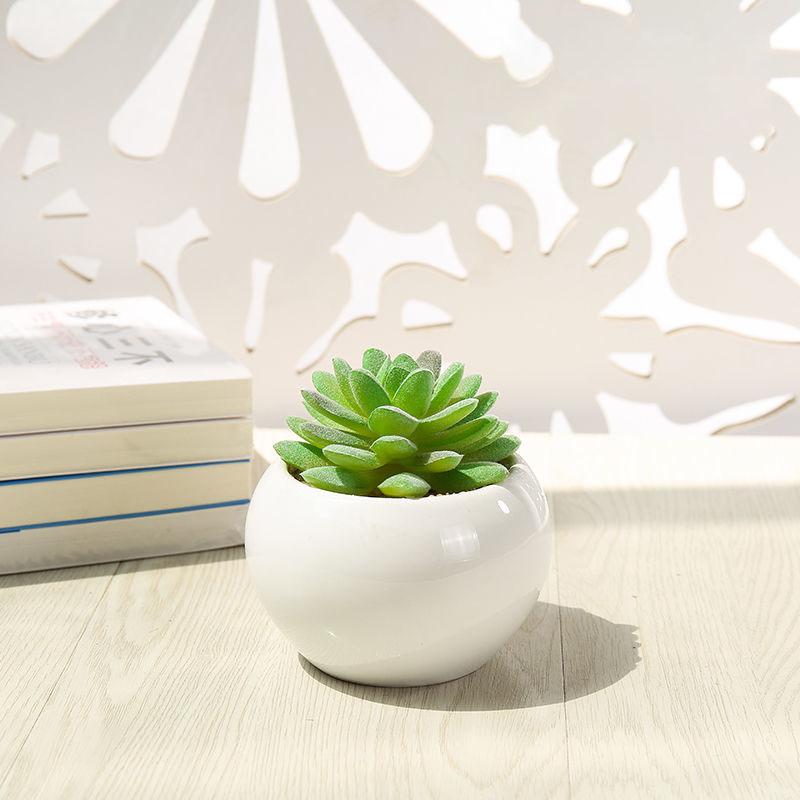 Artificial Flowers Simulation Succulents Potted Creative Living Room Desktop Green Plants Ornaments Objects Shelf Decorations