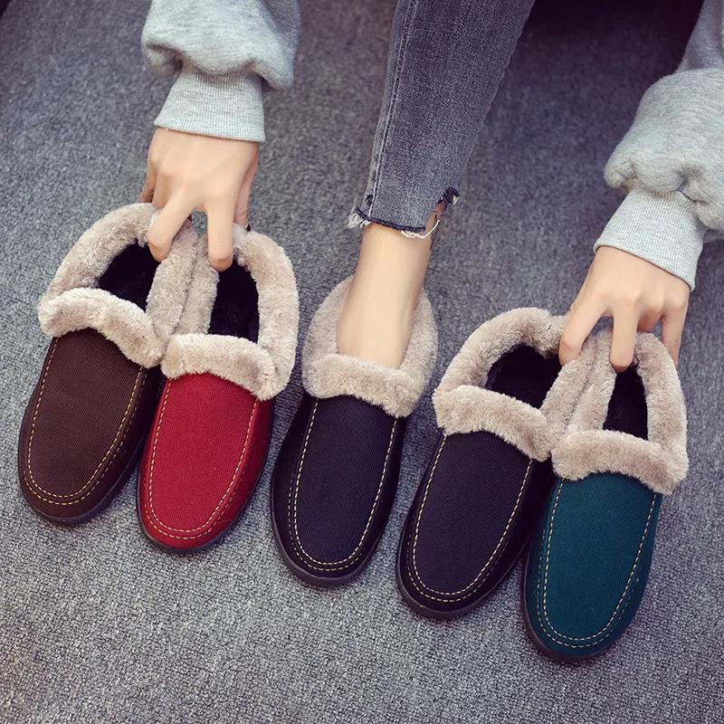 Women's Flat-heel Warm and Comfortable Cotton Shoes Plus Velvet Padded Lightweight Winter Shoes