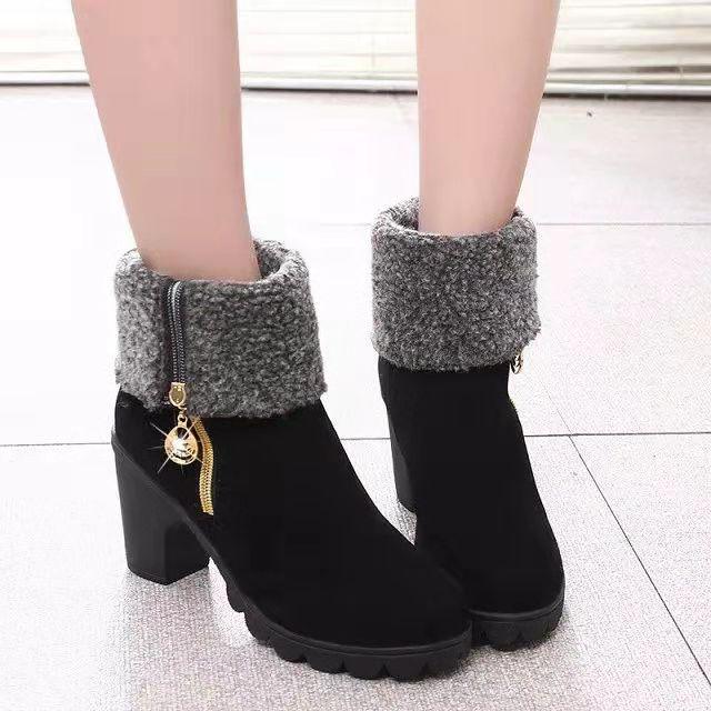 Women's Boots Women Ankle Boots Platform High Heels Buckle Shoes Short Boot Ladies Snow Boots