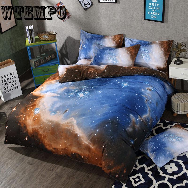 3D Bedding Set For Adults Bed Duvet Cover Sets Twin Full Size Galaxy