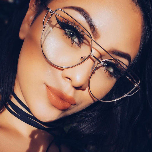 Metal Eyeglasses Frame Fashion Women Men Titanium Brand Glasses Frames Gold Shield Frame With Glasse