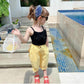 Summer Kids Cute Solid Vest Sleeveless Tops Korean Style Slash Neck Slim Camisole Inside Out for Children Girls