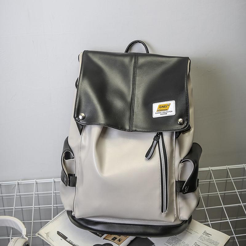 Men's Leather High Quality Backpack Travel Rucksack School Laptop Bags Male Business Shoulder Bag