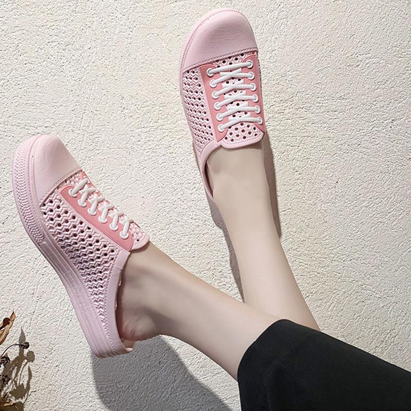 Female Students' Sandals and Slippers Women's Summer Wear Fashion Non-toed Half-drag One-step Non-slip Shoes