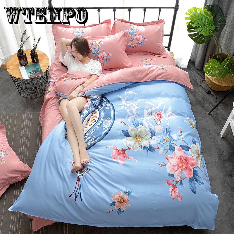 Bedding Set Simple Style Family Children's Room Duvet Cover Sets Bed Sheet Set Pillowcase