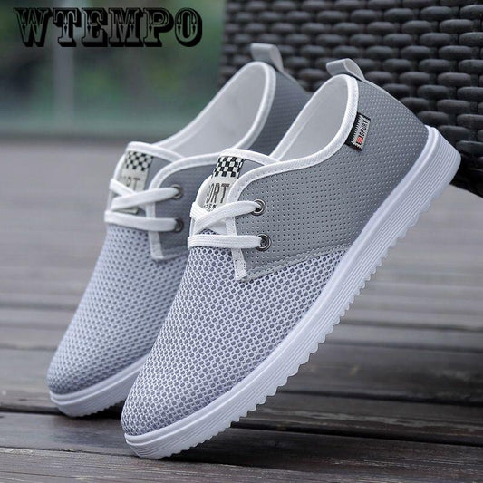 Summer Men's Casual Shoes  Trend Breathable Mesh Shoes Hollow