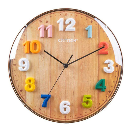 Three-dimensional Digital Children's Room Wall Clock Mute Bedroom Creative Art Clock Modern Minimalist Quartz Clock