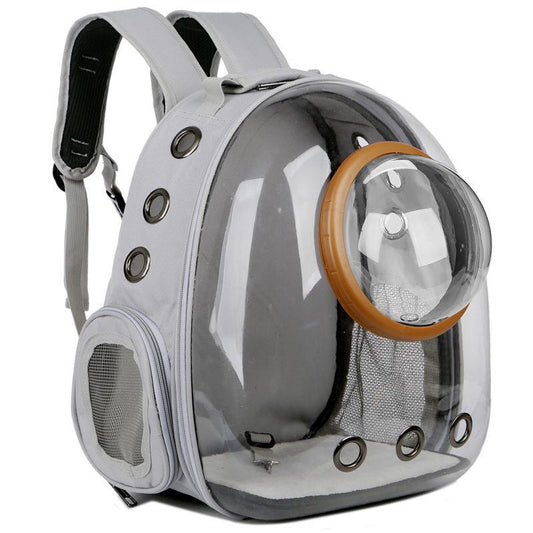 Fashion Transparent Outdoor Pet Carrying Backpack Breathable Cat Carrying Portable Pet Travel Bag