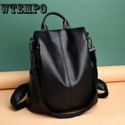 Women Backpack Genuine Leather School Backpacks For Girls Fashion  Soft Travel Teenager Bags