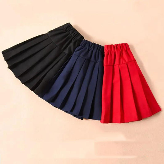 Girls' Pleated Skirt Korean High Waist Skirt Spring and Summer School Uniform Skirt Children's Performance Skirt