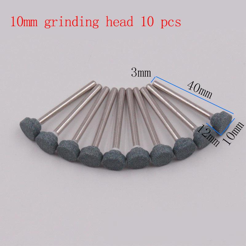 18 Style 10 Pcs 3mm Emery Grinding Head Set Grinding Wheel Grinding Head Mini Electric Grinding Grinding Head