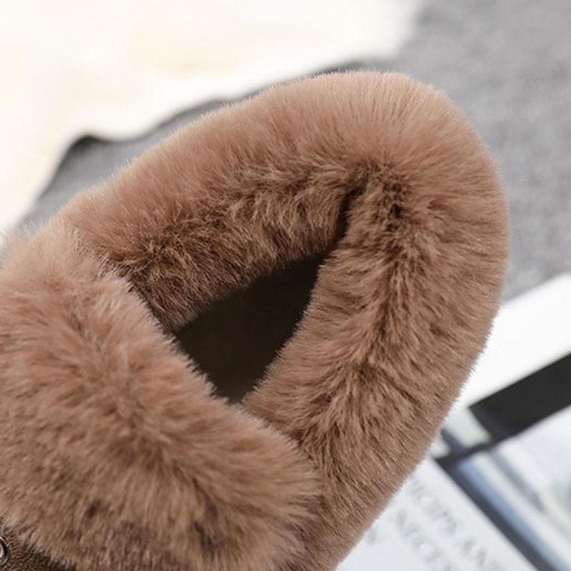 Plus Velvet Warm Snow Wool Shoes Women's Non-slip Flat Cotton Shoes Winter Korean Student Shoes