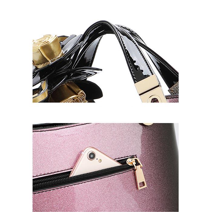 Bag Lady Bag European American Fashion Noble Patent Leather Glossy Face Shoulder Bag Messenger Bag