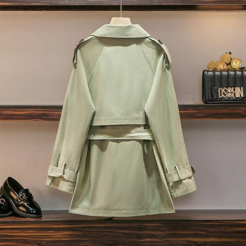 2021 New Women's Windbreaker Coat Spring Autumn Slim Basic Zipper Jacket with Lining Ladies Short Windbreaker Plus Size 2XL