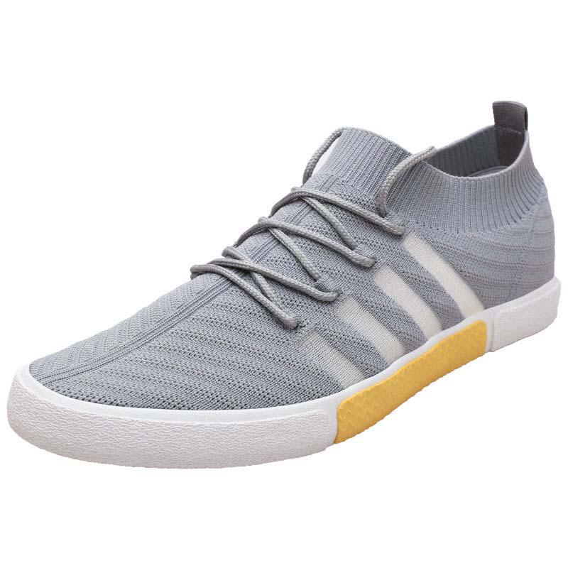 Plus Size 38-44 Summer Men Knitting Lace Up Sneakers Comfortable Running Basketball Shoes Breathable Shockproof Non-slip Shoes