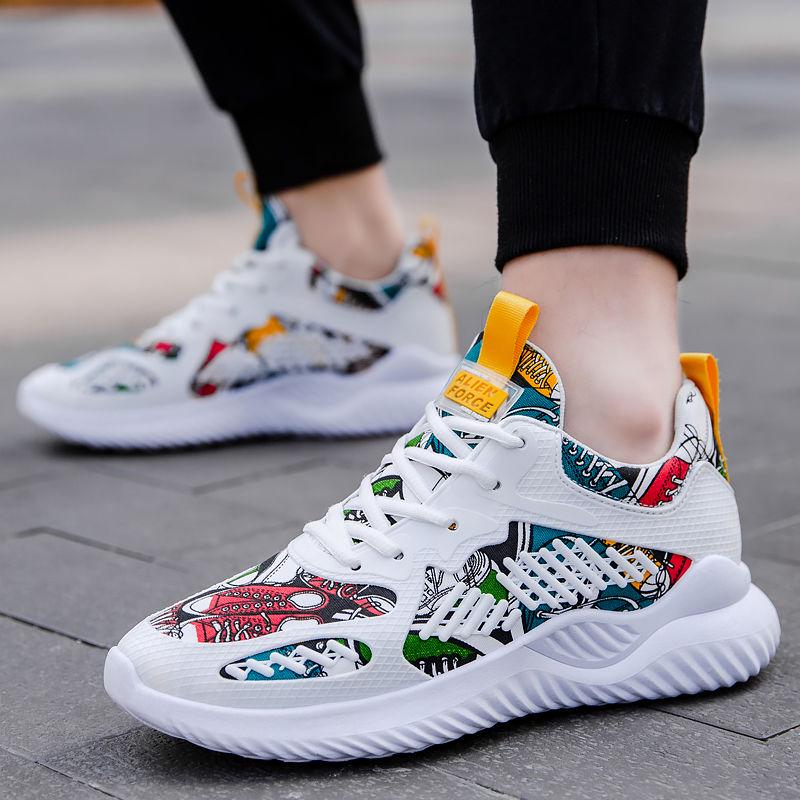 2020 Spring and Summer White Shoes Dad Sports Shoes Korean Version of The Tide Men's Casual Shoes Wild Running Shoes