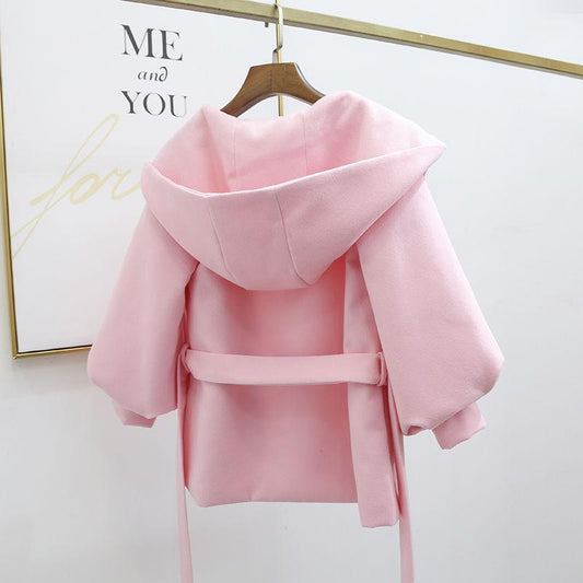 2021 Spring and Autumn Double-sided Woolen Student Coat Women's Loose Short Short Woolen Coat