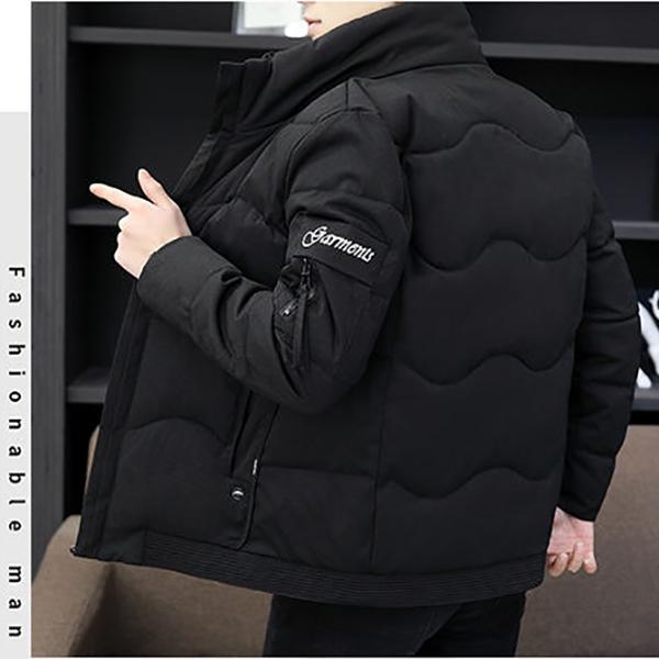 Winter Thick Warm Men's Jacket Short Stand Collar Slim Down Padded Jacket Loose Casual Parker Clothing