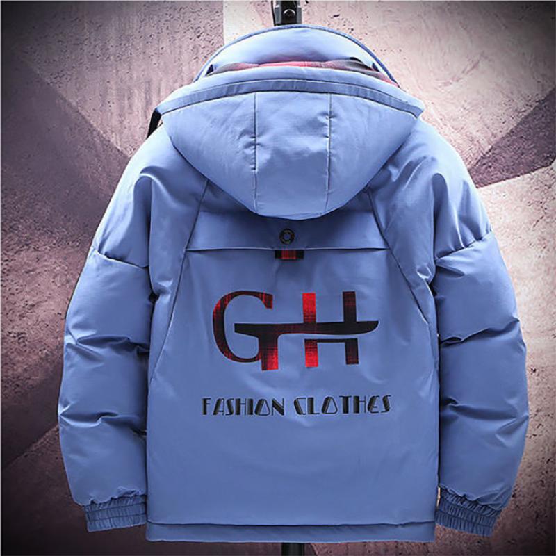 Winter Coat Men's Short Warm Thick Coat Fashionable Handsome Casual Down Jacket