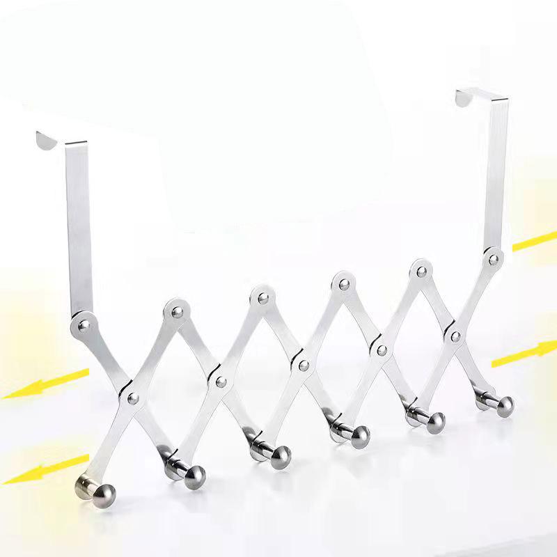 4-6 Hooks Flexible Back Door Hanger Rack Bathroom Kitchen Organizer Hooks Home Storage Rack Holder