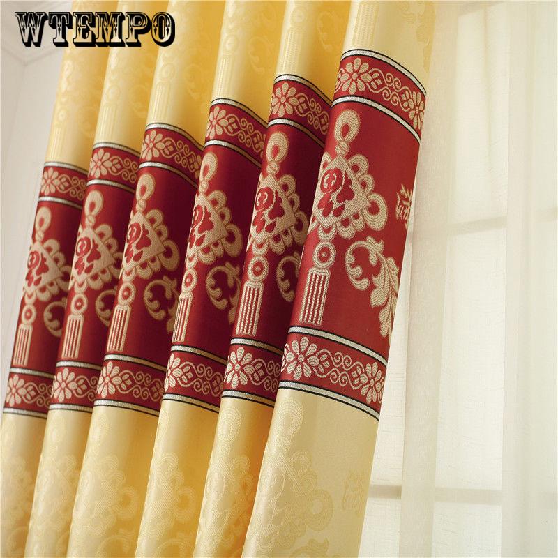 High-grade European-style embroidery finished curtains Crown flower fabric matching curtains