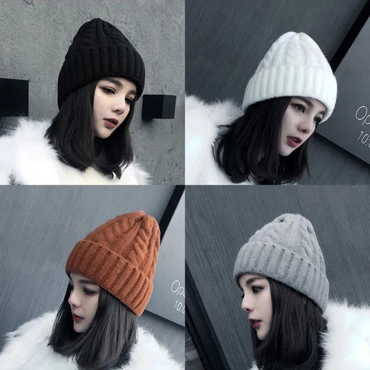 Beanie Skullies Knitted Hat Warm Caps Hats for Women Casual Caps