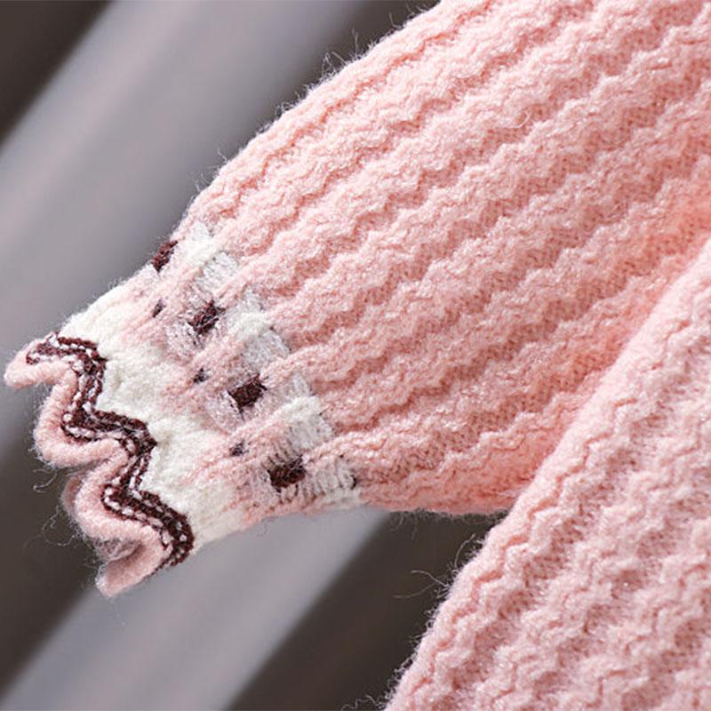 Sweaters Girls' Jacket 2021 Autumn Baby Girl Sweater Knitted Cardigan Spring and Autumn Korean Version