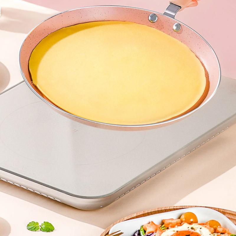 Non-stick Flat Pan Pancake Steak Frying Pan Breakfast Pancake Pan with Special Omelette for Melaleuca Cake Crust