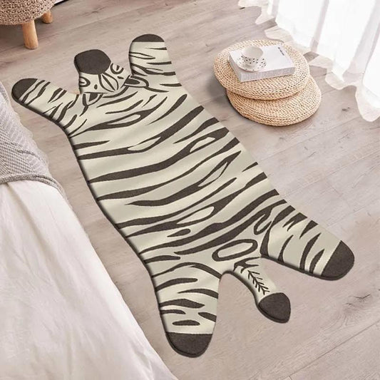 Mime Beast Styling Carpet Passenger Pad Tiger Leopard Creative Bedroom Bedside Blanket Irregular Water Wash