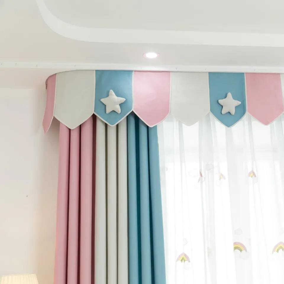 Bedroom Living Room Children's Room Curtains Household Curtains Atmospheric High-end Blackout Partition Curtains (150×270cm)