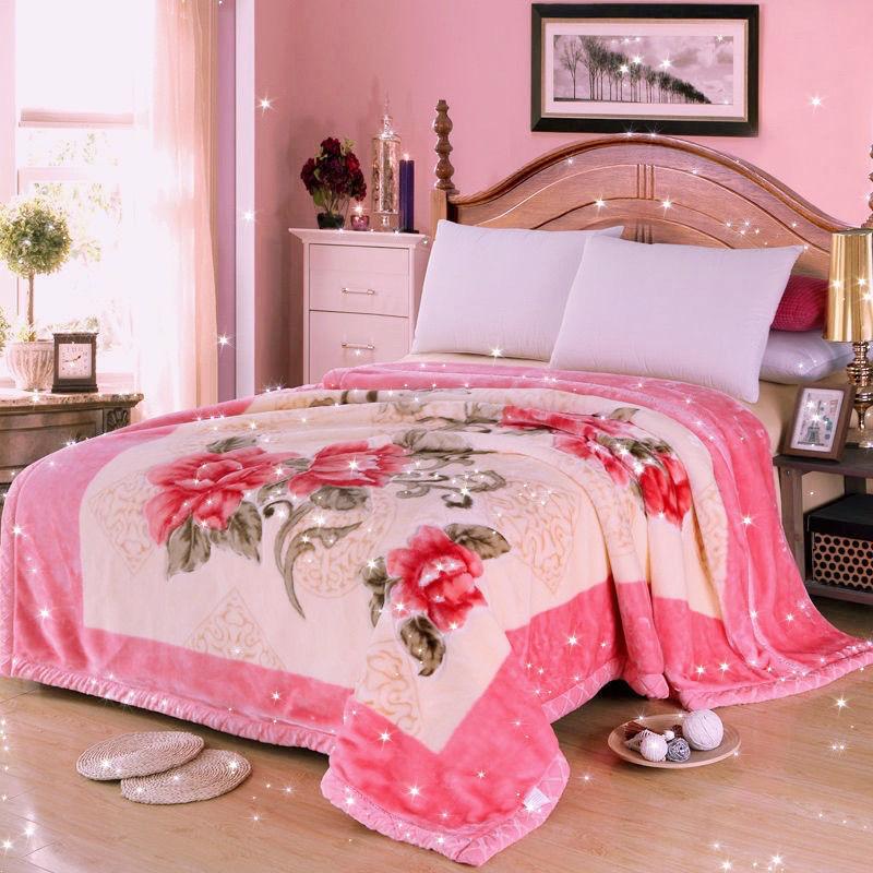 Double Thickening High Quality Blanket Flannel Blanket Coral Fleece Blanket Quilt Cushion Blanket Flannel Blanket Soft and Breathable