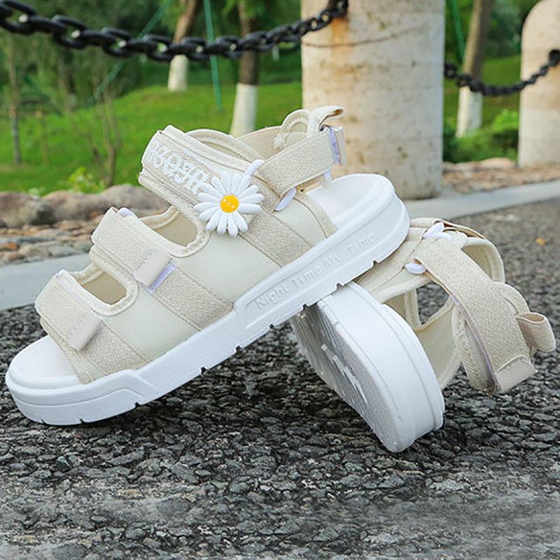 Fashion Daisy Sandals Women's Velcro Sports Beach Shoes for Summer Wear