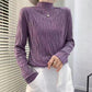 Autumn Winter Women Stretch Pleated Slim Knit Sweater All-match Thin Bottoming Shirt Top High Neck Pullover Jumper