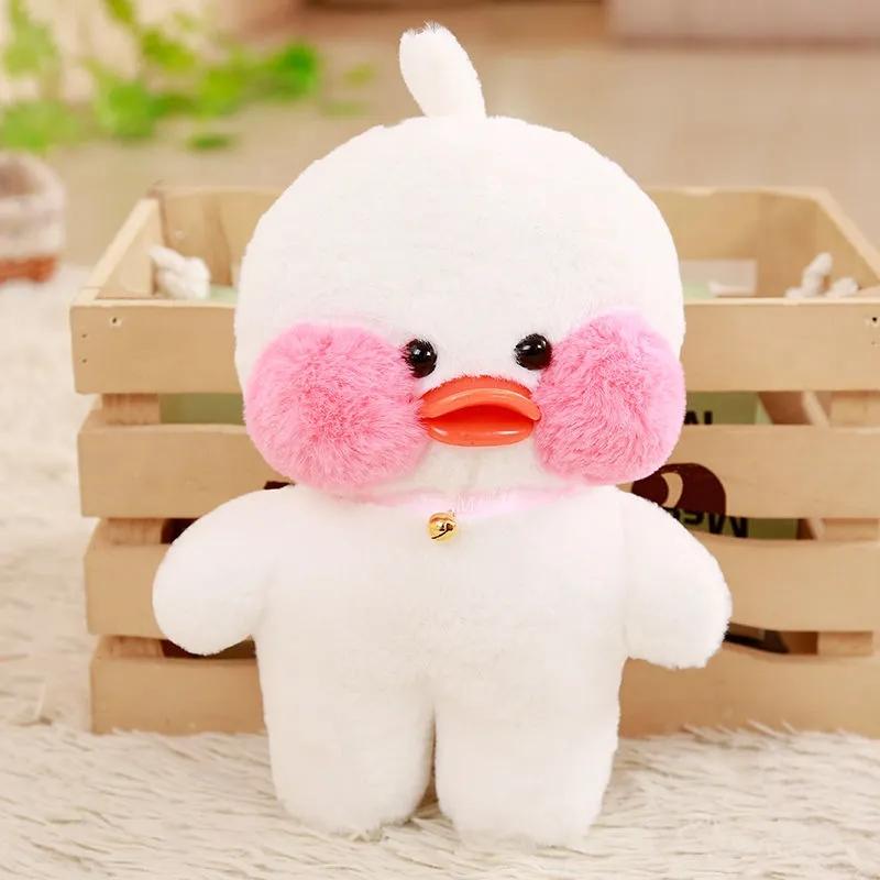 30cm Cartoon Cute Cafe Duck Plush Toy Stuffed Soft Plush Duck Doll Animal Pillow Birthday Gift for Kids Children