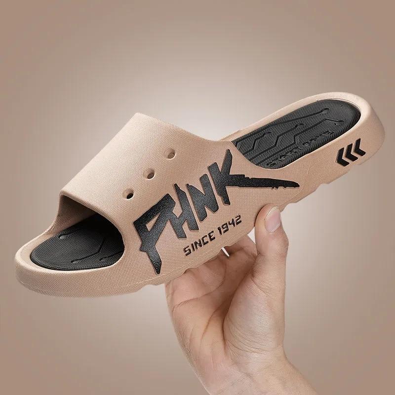 Men's Slippers Summer Indoor Bathroom Bath Non-slip Flip-flops Home Household Outdoor Sports Wear Slippers Unisex Slippers Shoes for Men and Women