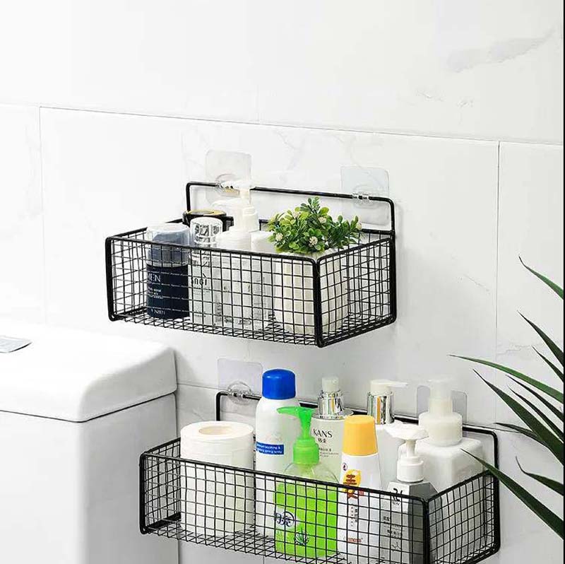 Metal Storage Housing Bathroom Kitchen Shampoo Spices Storage Frame Living Room Bedroom Storage Rack