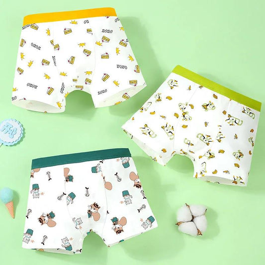 4Pcs Lot 2 To 14 Years Boys Underwear Design Kids Cotton Briefs Children's Panties Soft Shorts