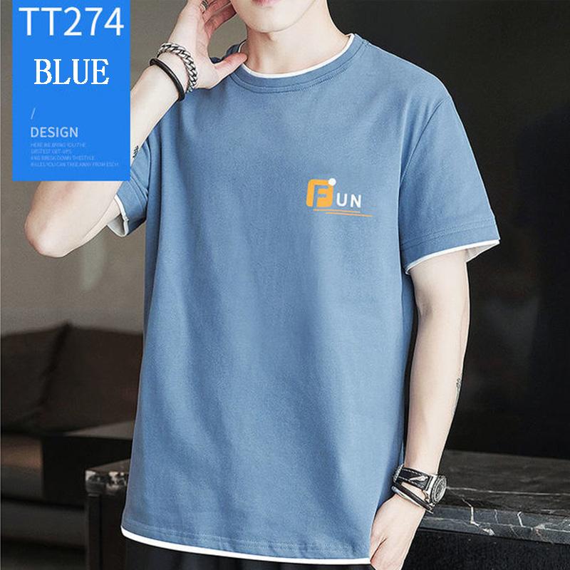 Men's Short-sleeved T-shirt Clothes Trend Wild Handsome Half-sleeved T-shirt Summer Men's Shirt