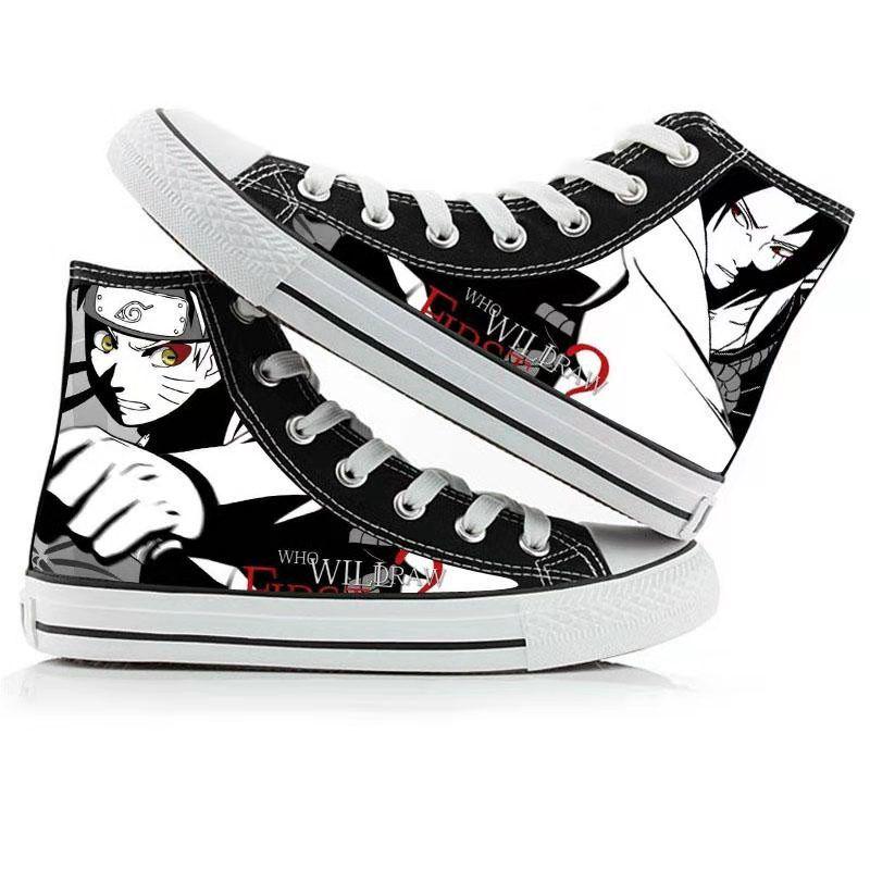 High-top canvas shoes anime surrounding casual shoes men and women tide shoes Couple canvas shoes