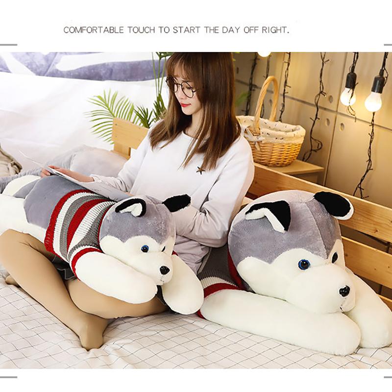 Husky Big Plush Pillow Dog Sleeping Pillow Learning Work Bed Pillow