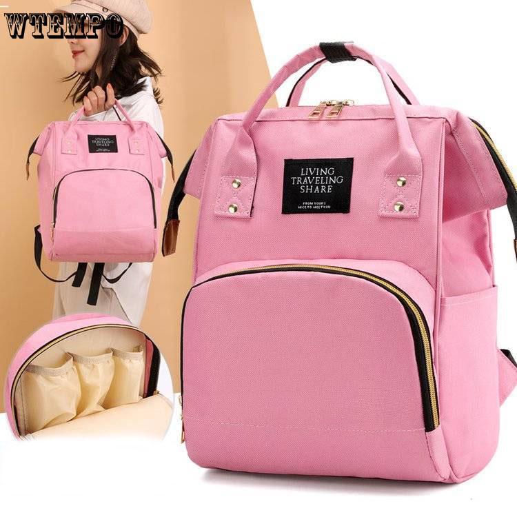 Backpack bag large mummy maternity nappy diaper baby bag travel backpack top zipper closure