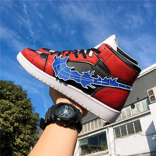 Plus Size39-44 High Top Men Sneakers Comics Running Basketball Shoes Breathable Wear-resistant Shoes