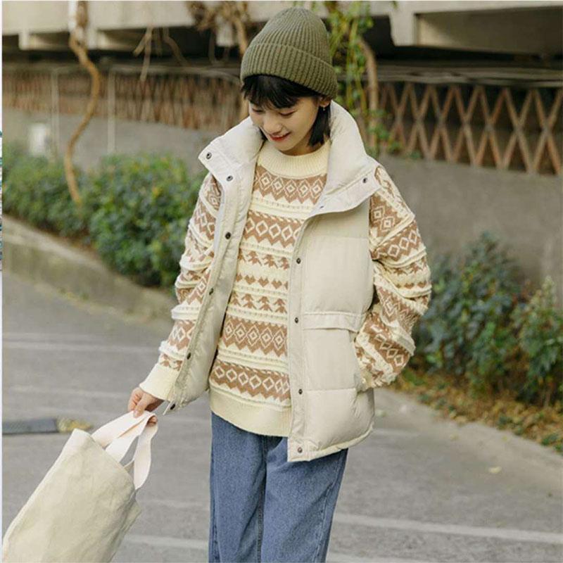 Autumn and Winter Loose Sweater Literary Retro Japanese Jacket Casual Jacquard Women's Top