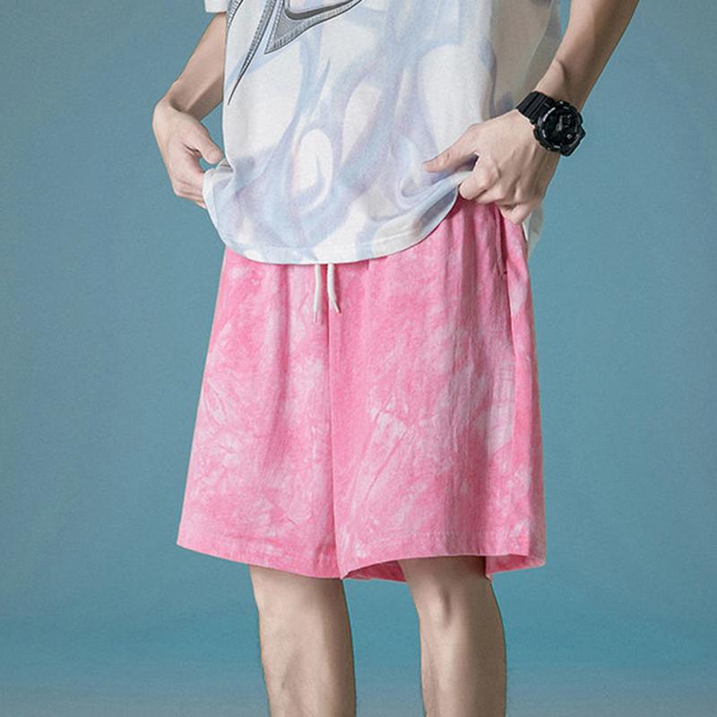 Summer Tie-dye Casual Shorts Men’s Outer Wear Thin Loose Loose Summer Korean Version of All-match Sports Five-point Pants