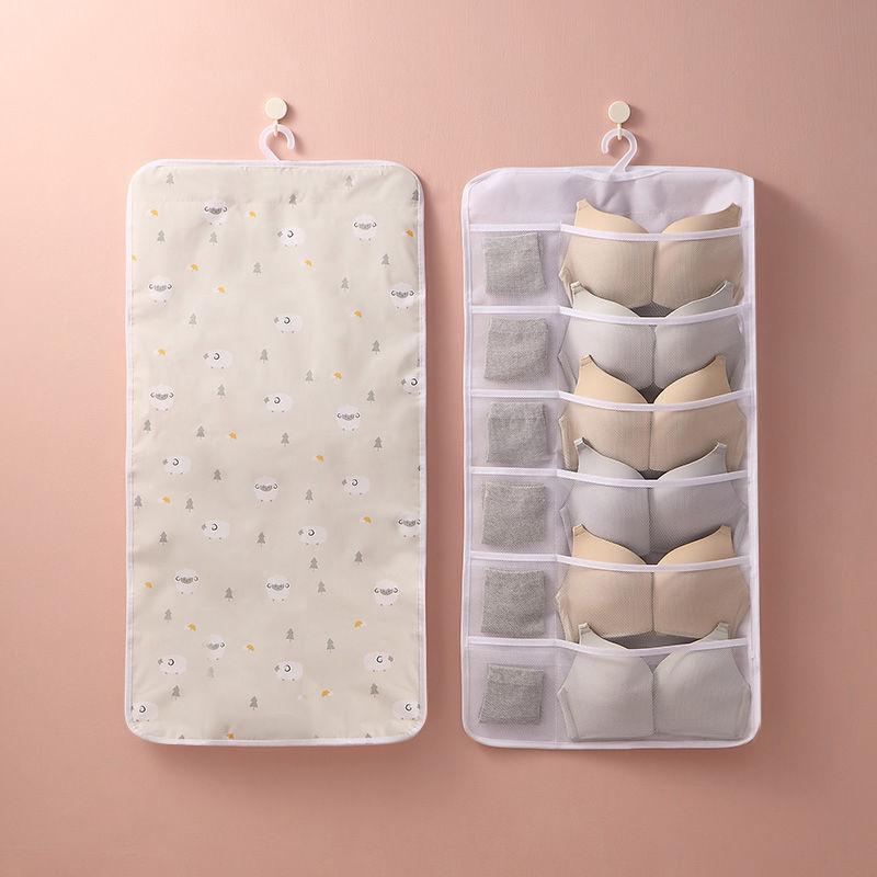 6/12/18 Pocket Underwear Organizer Bag Small Items Storage Wall Hanging Bag Panties Collection Bag Socks Room Storage Storage Hanging Bag