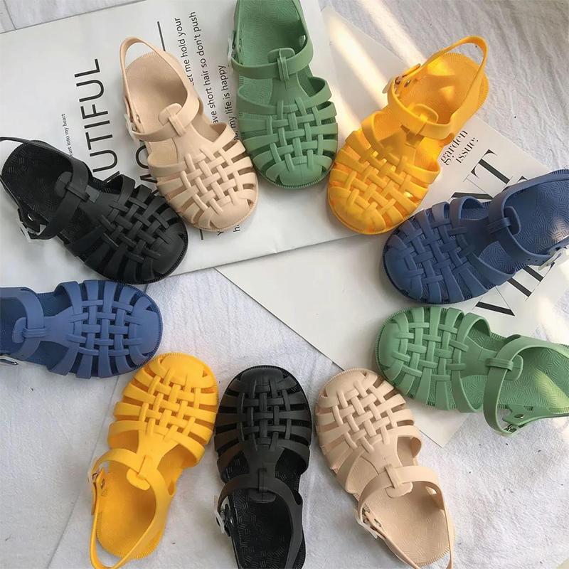 Summer Children Sandals Baby Girls Toddler Soft Non-slip Princess Shoes Kids Candy Jelly Beach Shoes Boys Casual Roman Slippers